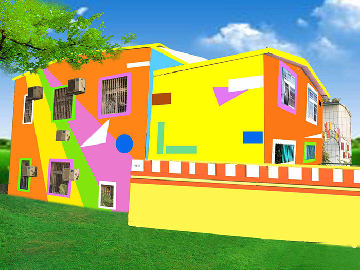 幼儿园-学校墙绘效果